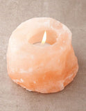 Porta velas Sal dos Himalaias | Himalayan Natural Crystal Salt Rock Tea Light Candle Holder