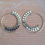 Argolas Espiral Latão | Brass Hoop Spiral Earrings