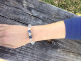 Pulseira de Quartzo Cristal e Sodalite  | Crystal and Sodalite Bracelet