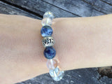 Pulseira de Quartzo Cristal e Sodalite  | Crystal and Sodalite Bracelet