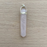 Pendente Ponta Quartzo Rosa Biterminado * | Double terminated Rose Quartz