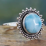 Anel com Pedra - Larimar | Larimar Ring