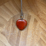 Pendente Coração Jaspe Vermelho  | Red Jasper  Heart Pendant
