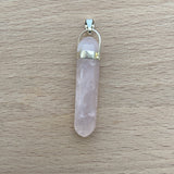Pendente Ponta Quartzo Rosa Biterminado * | Double terminated Rose Quartz