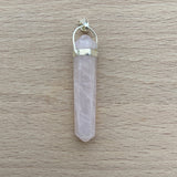 Pendente Ponta Quartzo Rosa Biterminado * | Double terminated Rose Quartz