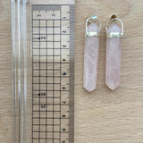 Pendente Ponta Quartzo Rosa Biterminado * | Double terminated Rose Quartz