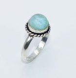 Anel com Pedra - Larimar | Larimar Ring