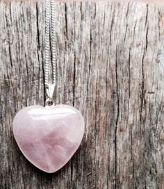 Pendente Coração  em Quartzo Rosa | Rose Quartz |Heart Pendant Bridesmaid Gift | Gemstone Jewelry