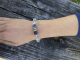 Pulseira de Quartzo Cristal e Sodalite  | Crystal and Sodalite Bracelet