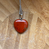 Pendente Coração Jaspe Vermelho  | Red Jasper  Heart Pendant