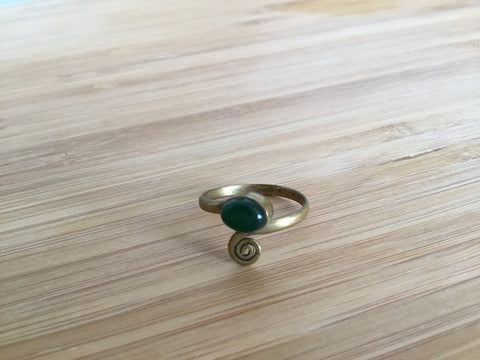 Anel Pedra Verde  | Green Stone Ring
